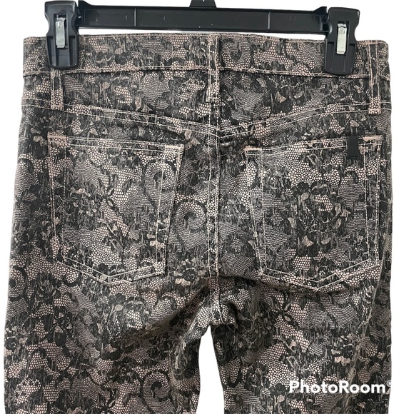 Joe’s Skinny Jeans Chantilly Lace Blush Print Skinny Printed Jeans - Size 26 - Picture 6 of 11